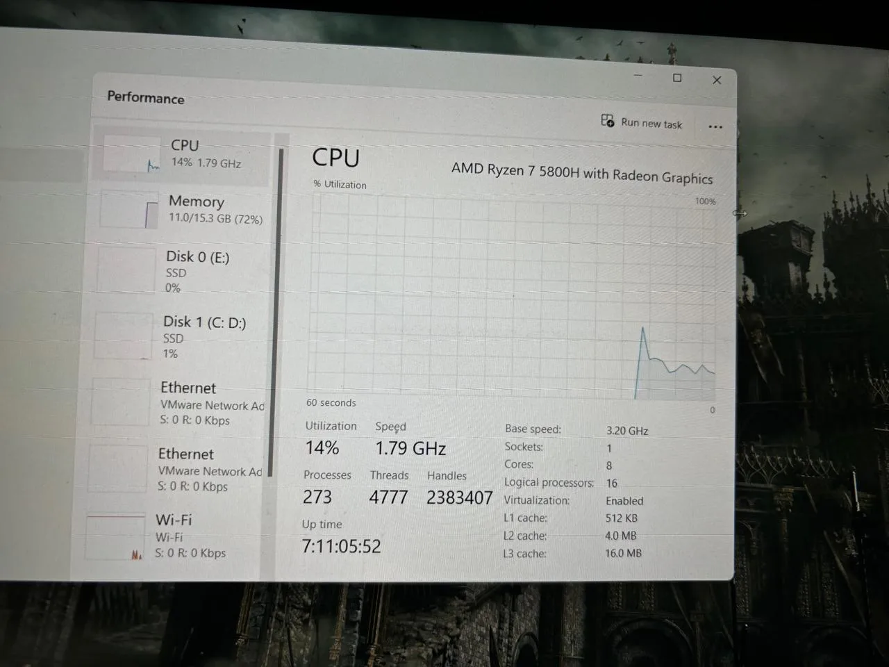 HP Omen Omen 16 AMD Ryzen 7 5800H  16GB 4gb RTX 3060TI  - Used - Good - Photo 5
